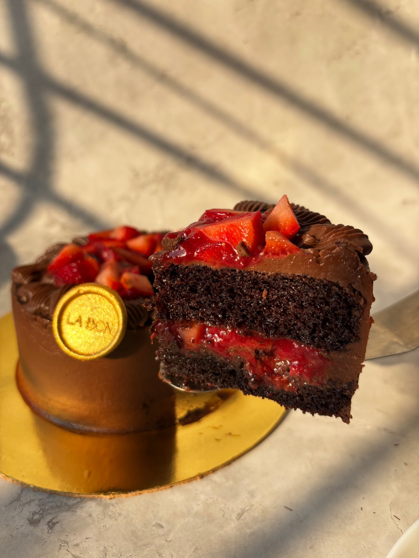 Milk Chocolate Strawberry Cake (Gluten free/Refined sugar free)
