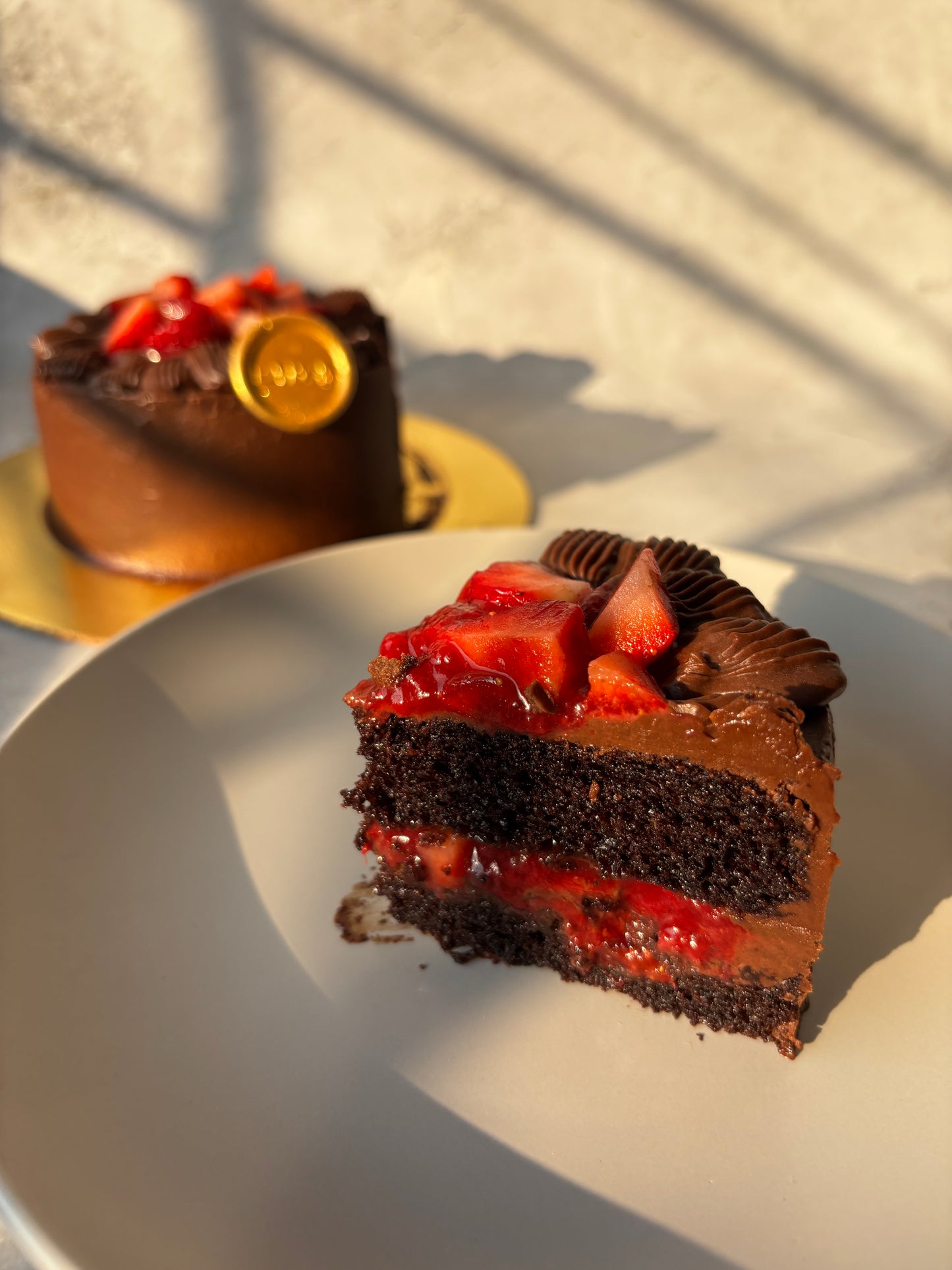 Milk Chocolate Strawberry Cake (Gluten free/Refined sugar free)